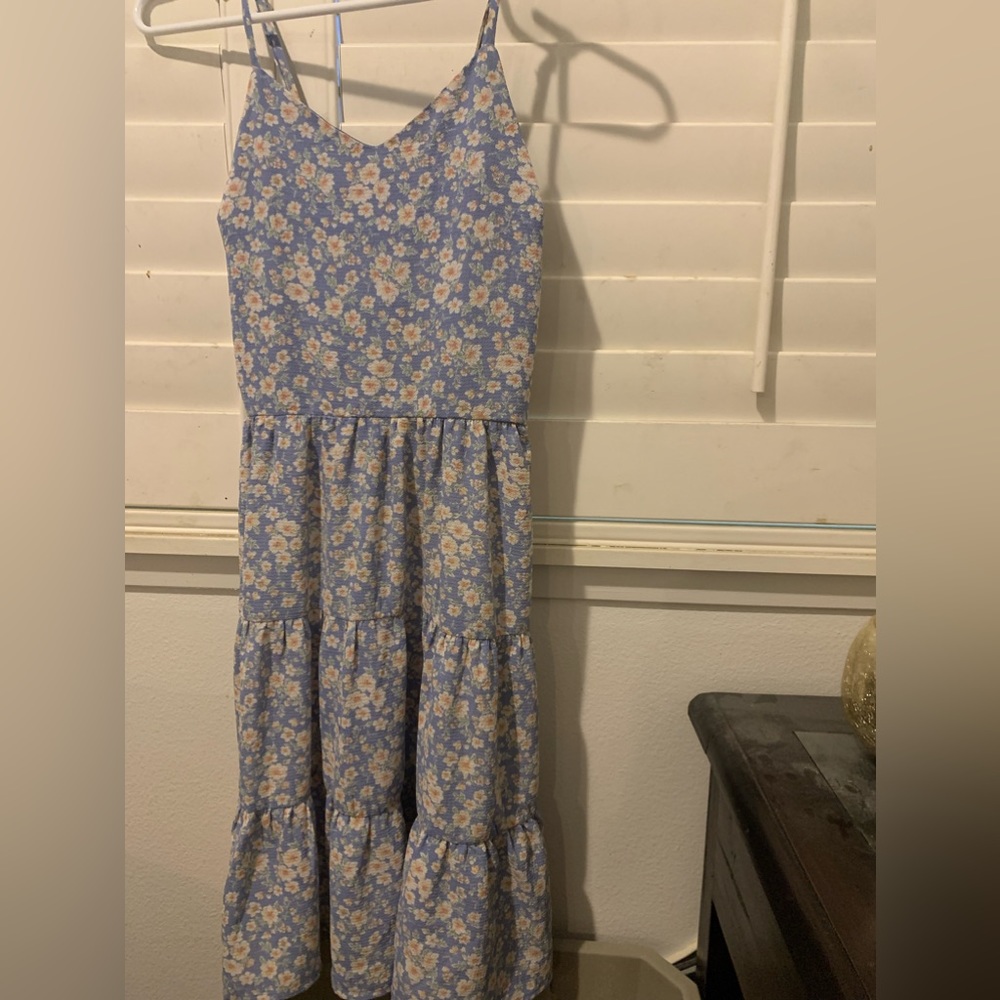 light blue dress